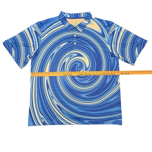 Obnoxious Golf - OG Of Loud Golf - Mens Polo Size XXL With Blue Swirl Design - Picture 4 of 6